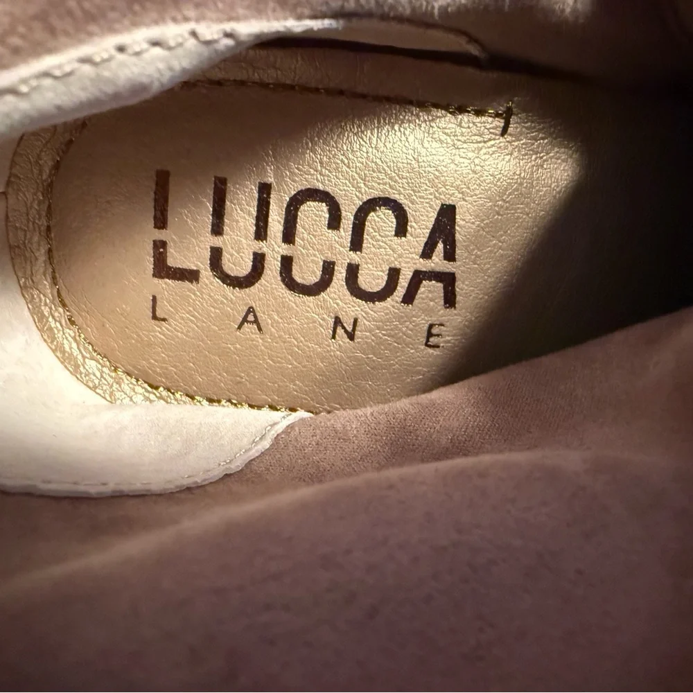 Lucca Lane NWOT Sz 5 Stunning Suede Tan Over the Knee Zippered Boots (SH 012) - Picture 9 of 10